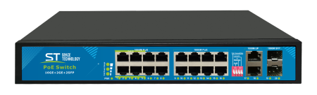 Коммутатор ST-S166POE (16G/2G/2S/300W/АB/4BT) PRO